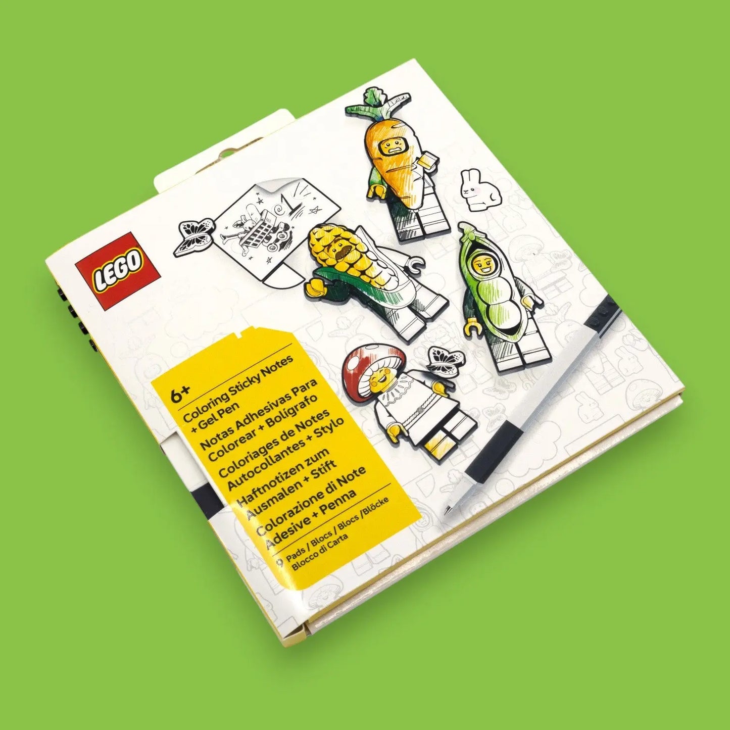 LEGO Minifigures Coloring Sticky Notes with Gel Pen - Farmers Market (53672) - Santoki