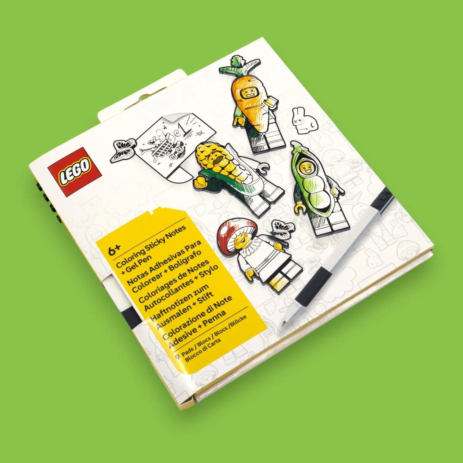 LEGO Minifigures Coloring Sticky Notes with Gel Pen - Farmers Market (53672) - Santoki