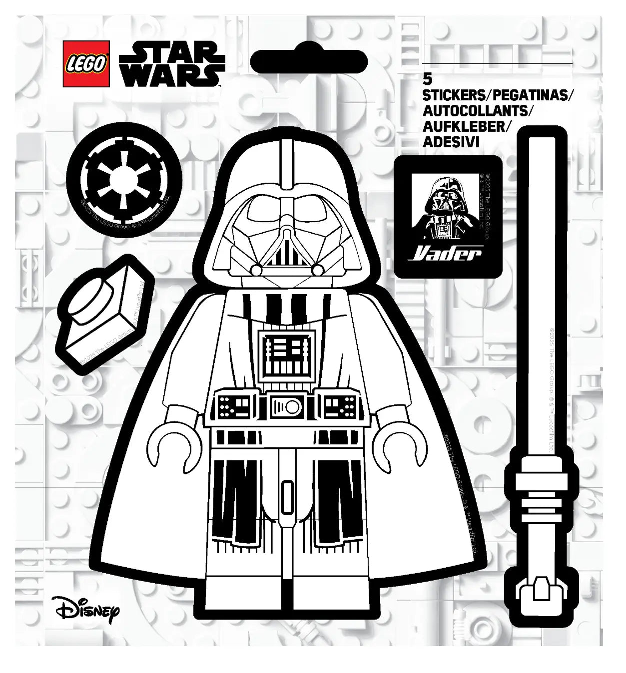 LEGO® Star Wars™ Sticker - Darth Vader™ Black & White (53750) 