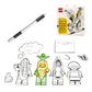 LEGO Minifigures Coloring Sticky Notes with Gel Pen - Farmers Market (53672) - Santoki