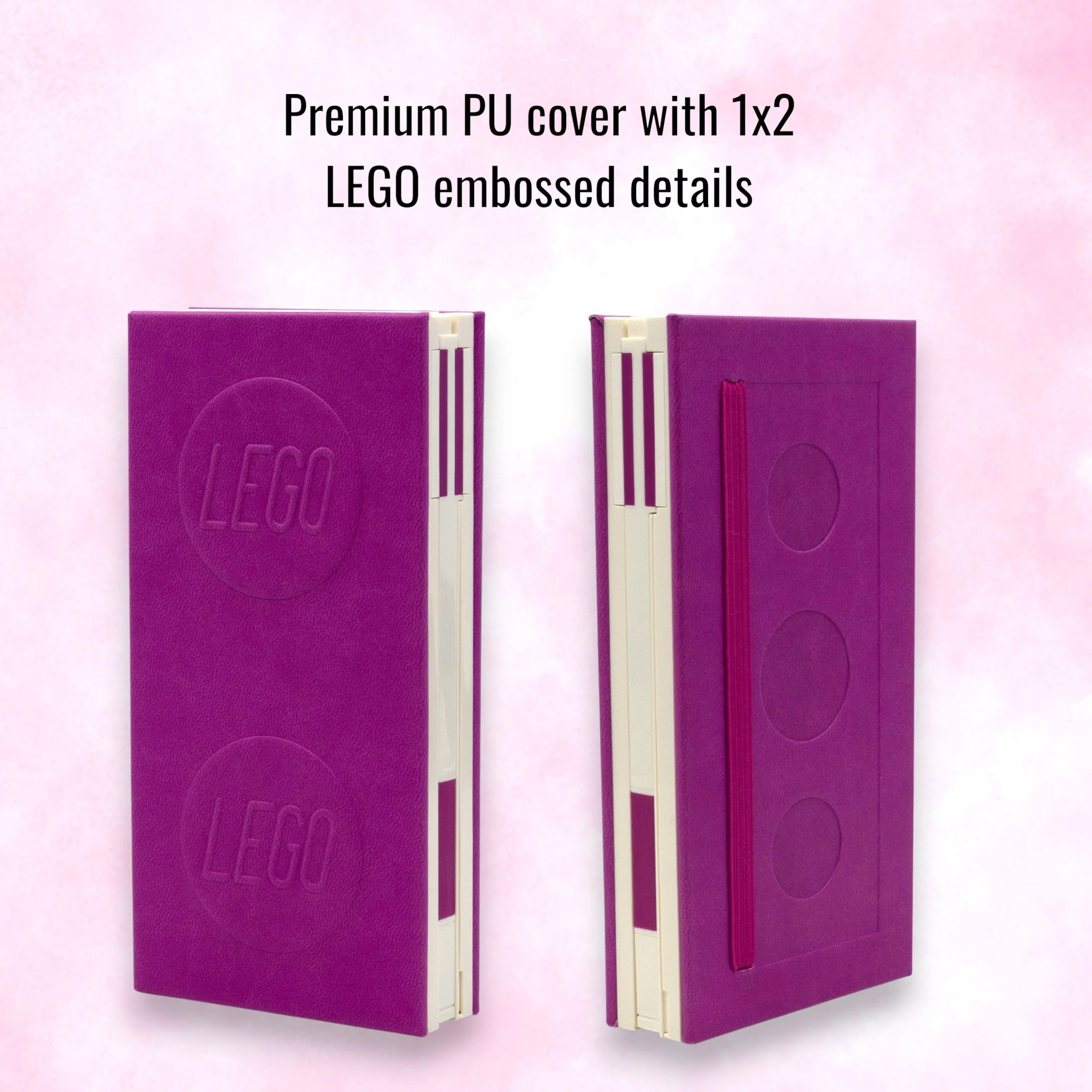 LEGO Locking Notebook with Gel Pen 1x2 Red Violet (53696) | Santoki