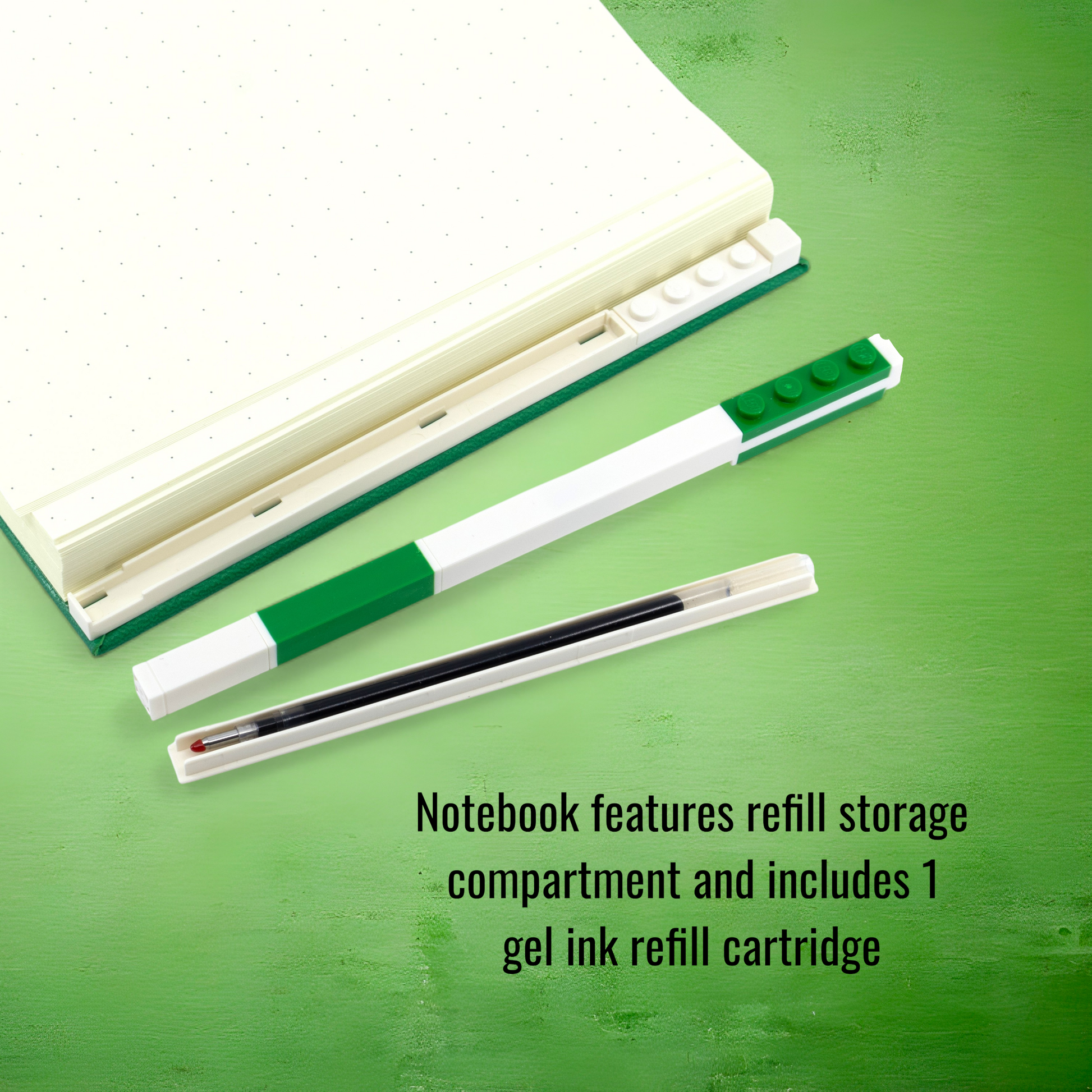 LEGO Locking Notebook with Gel Pen Green - in Box 