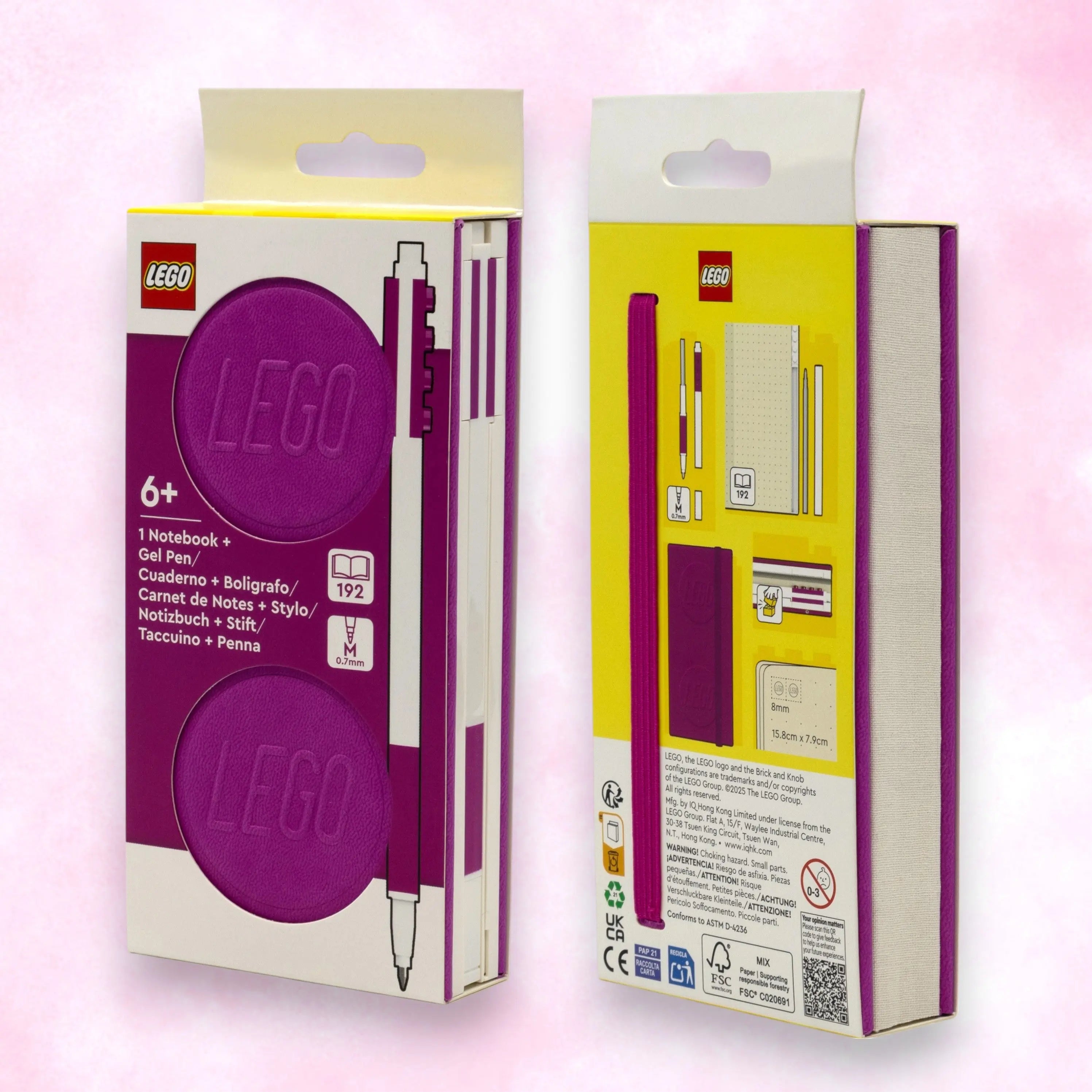 LEGO Locking Notebook with Gel Pen 1x2 Red Violet (53696) | Santoki