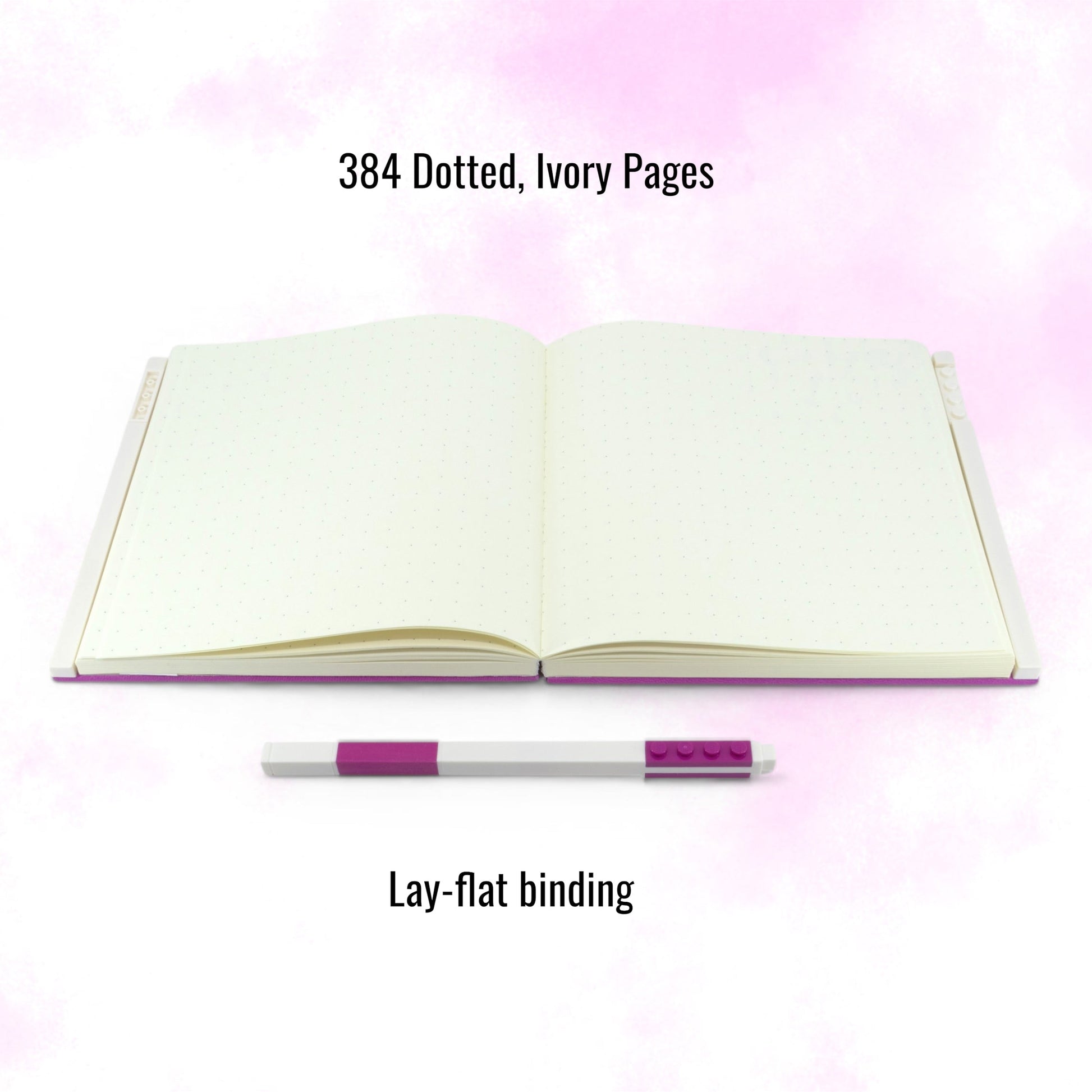 LEGO Locking Notebook with Gel Pen Square Red Violet - in Box 