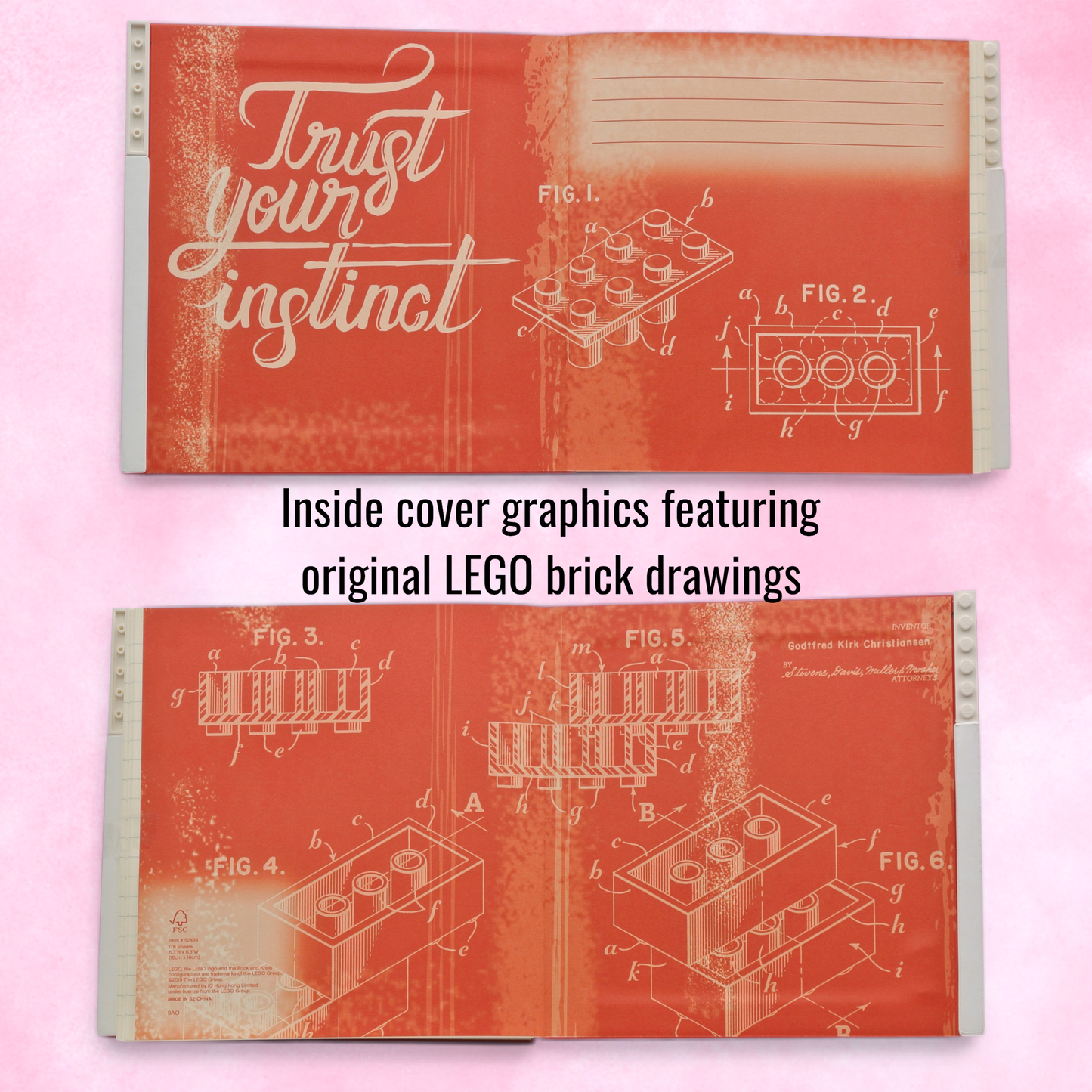 LEGO Locking Notebook with Gel Pen Red - in Box 