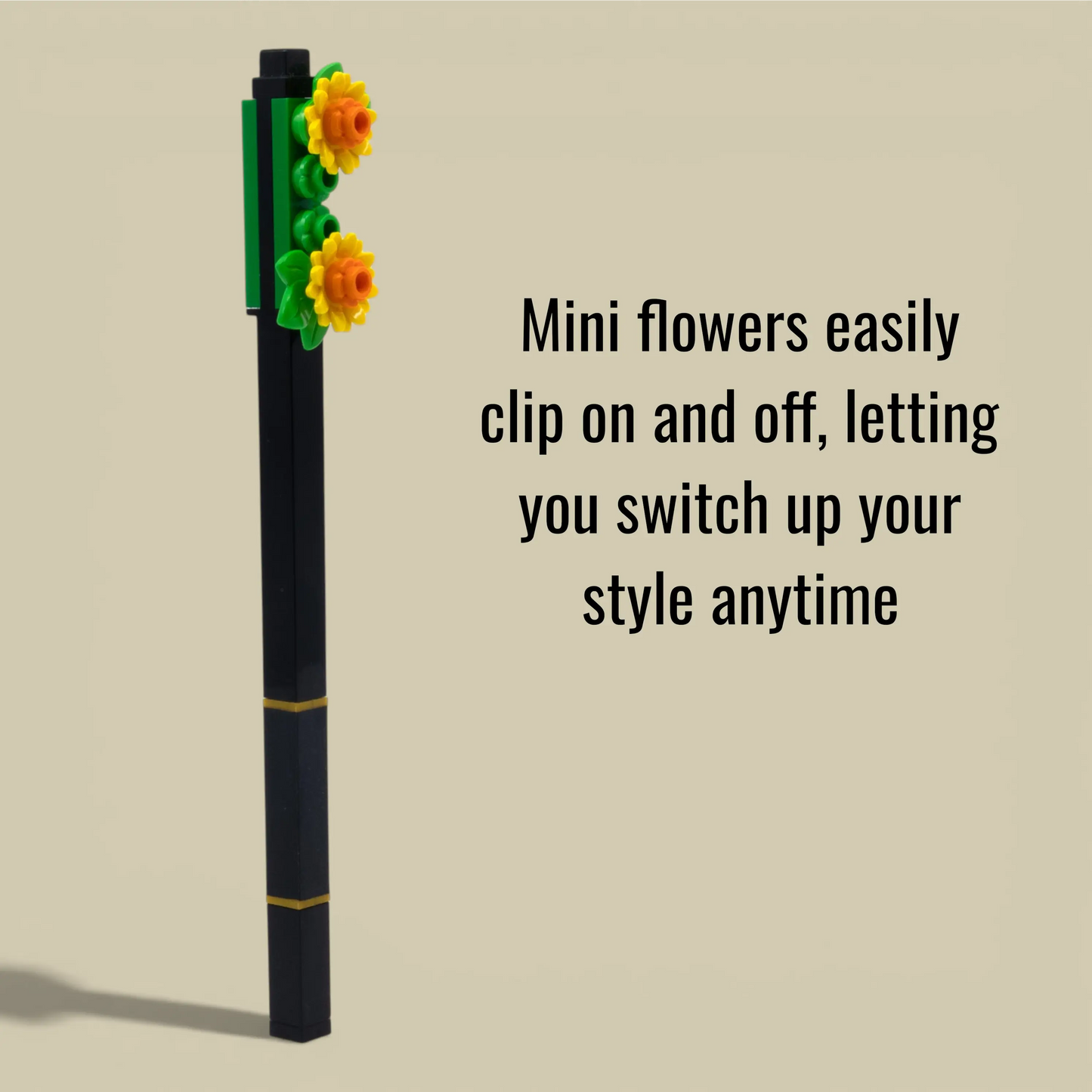 LEGO® Pen Pal Gel Pen with Building Toy - Botanical Yellow Flowers (53715) 