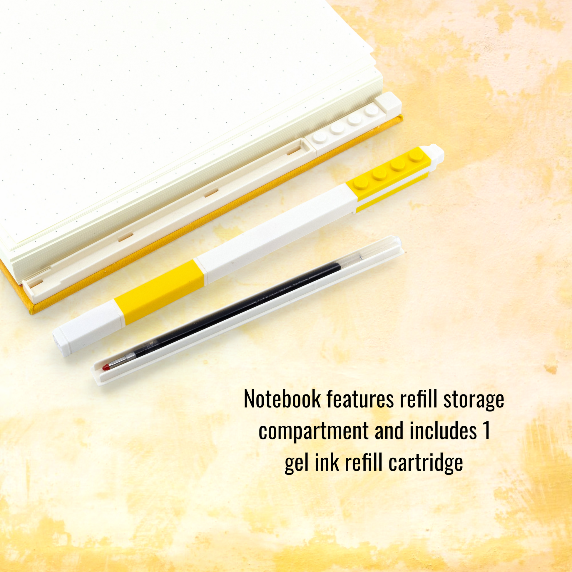 LEGO Locking Notebook with Gel Pen Yellow - in Box 