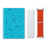 LEGO Stationery  Journal with Building Band -Blue