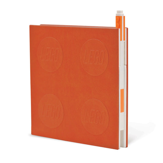 LEGO Stationery Locking Notebook with Gel Pen - Orange (52440) IQ Hong Kong, Ltd.