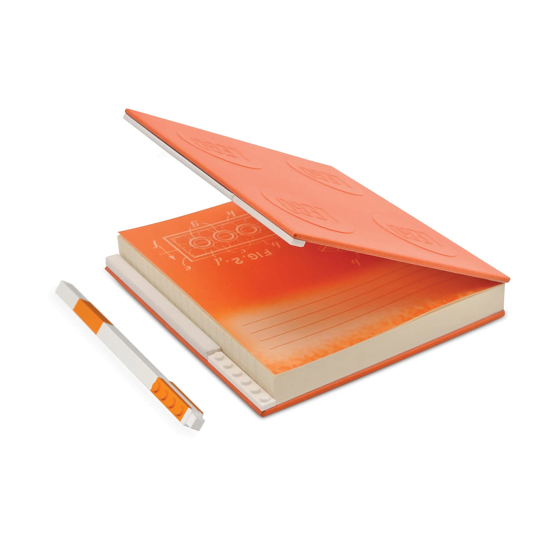 LEGO Stationery Locking Notebook with Gel Pen - Orange (52440) IQ Hong Kong, Ltd.