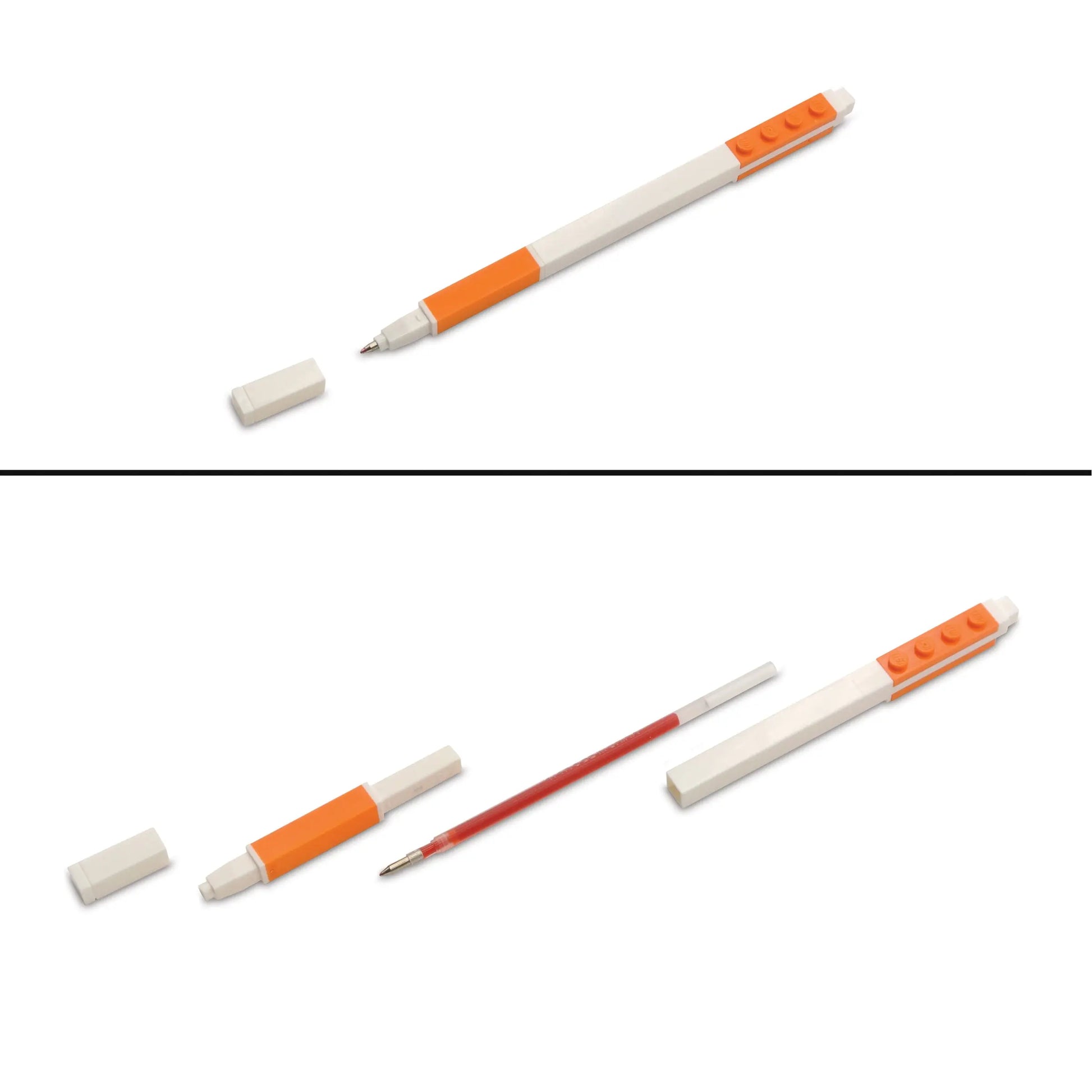 LEGO Stationery Locking Notebook with Gel Pen - Orange (52440) IQ Hong Kong, Ltd.