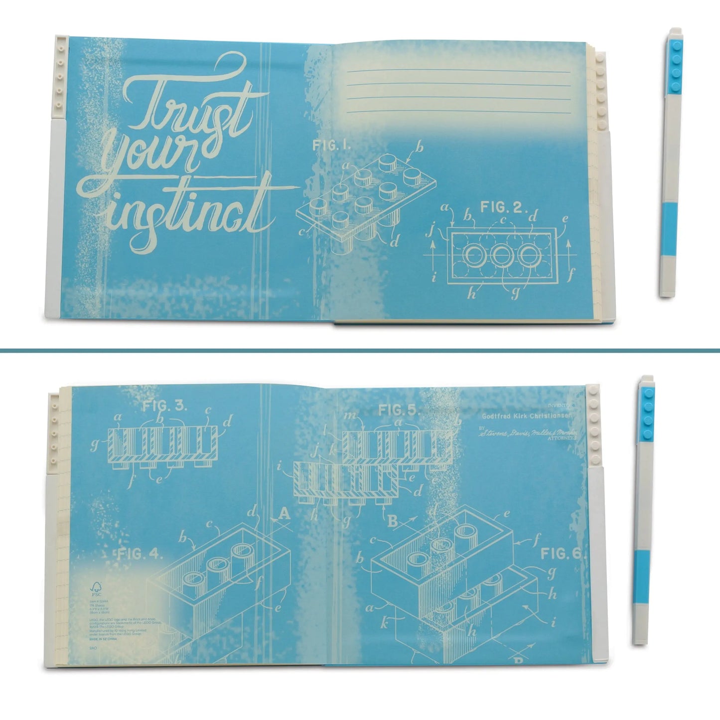 LEGO Stationery Locking Notebook with Gel Pen - Azure (52444) IQ Hong Kong, Ltd.