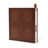 LEGO Stationery Locking Notebook and Gel Pen - Brown