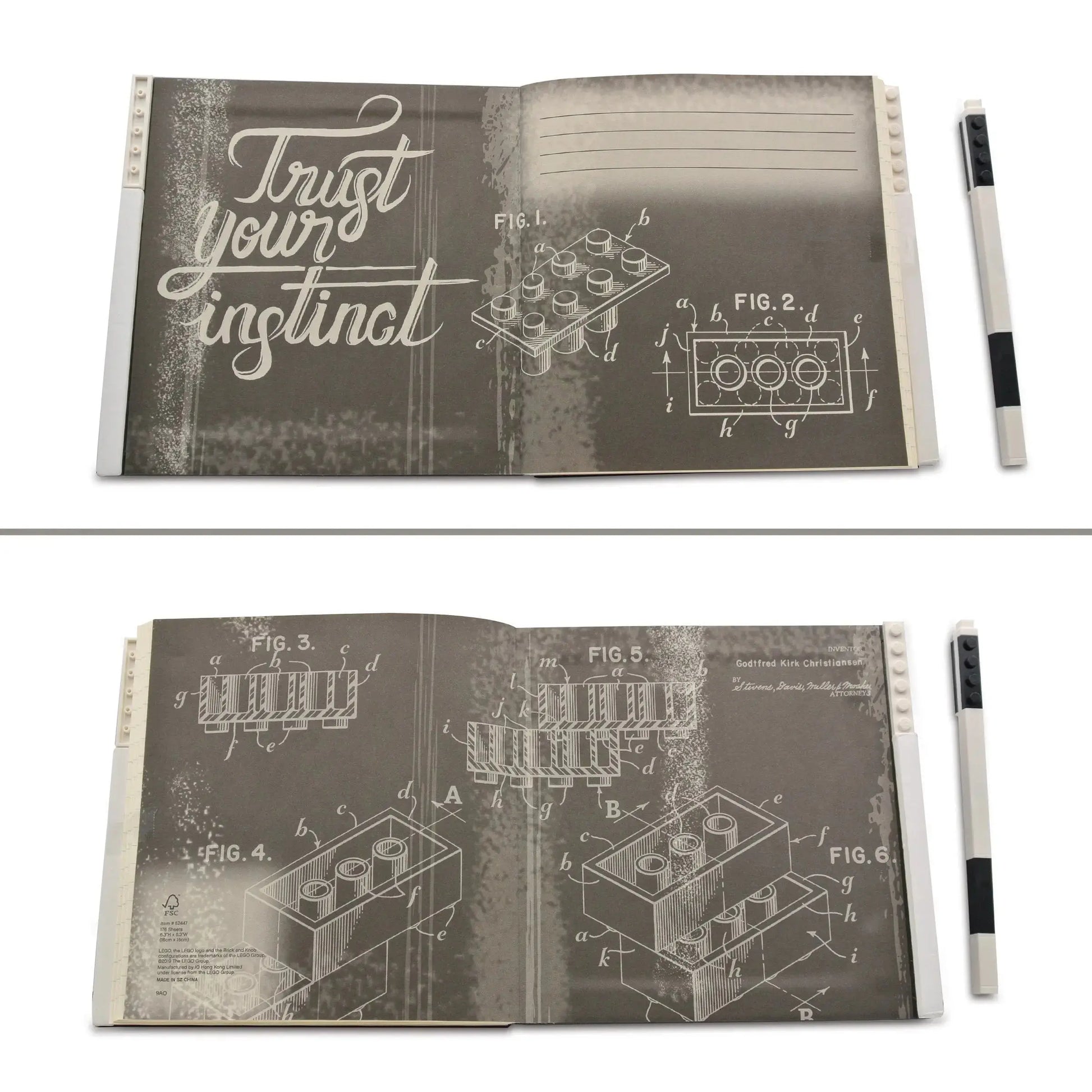 LEGO Stationery Locking Notebook with Gel Pen - Black (52447) IQ Hong Kong, Ltd.