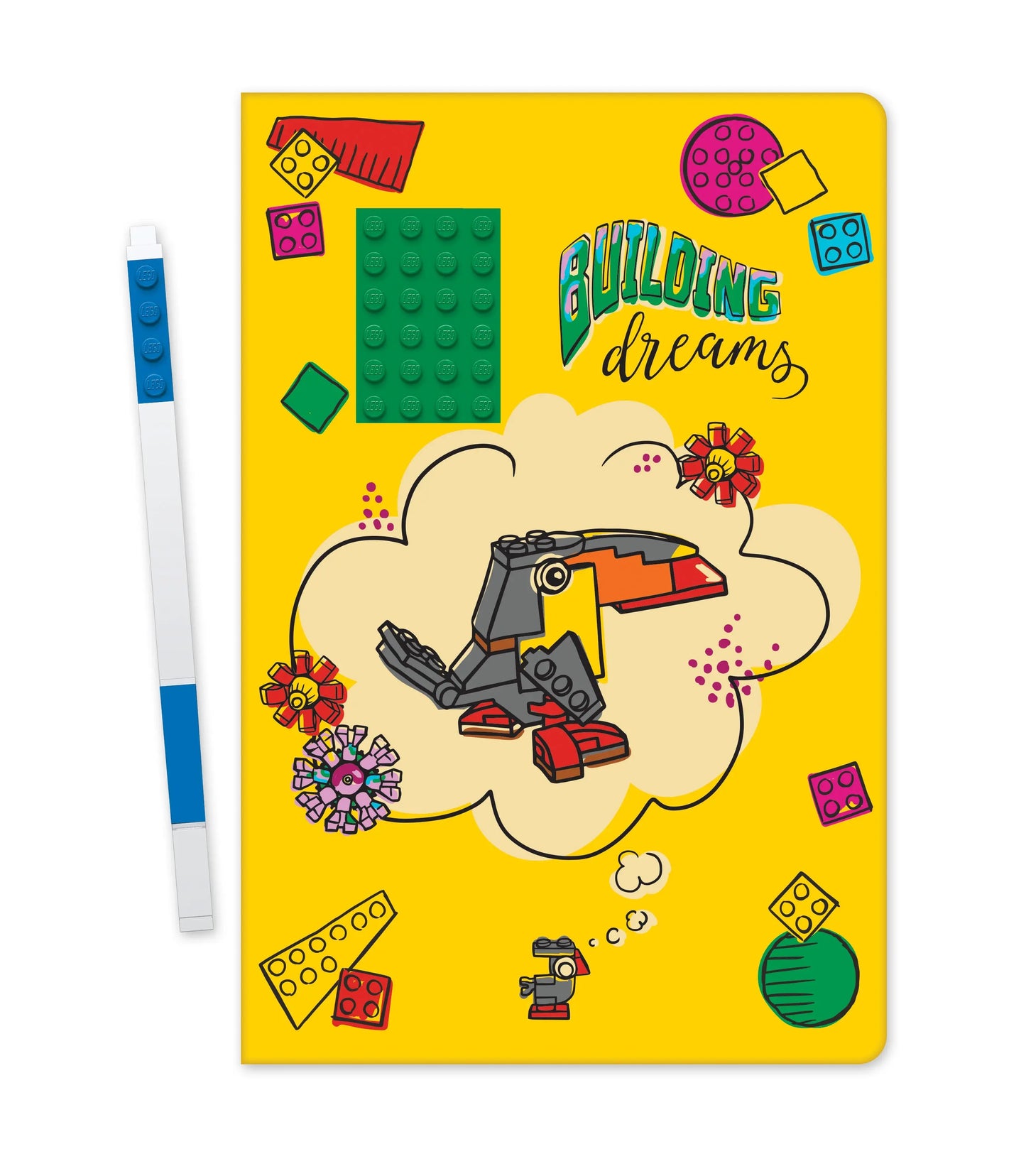 LEGO Stationery Notebook 4x6 Blue Brick with Blue Gel Pen Set - Imagine (52525) IQ Hong Kong, Ltd.