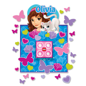 LEGO Friends Olivia  Brick LED Night Light and Wall Decals