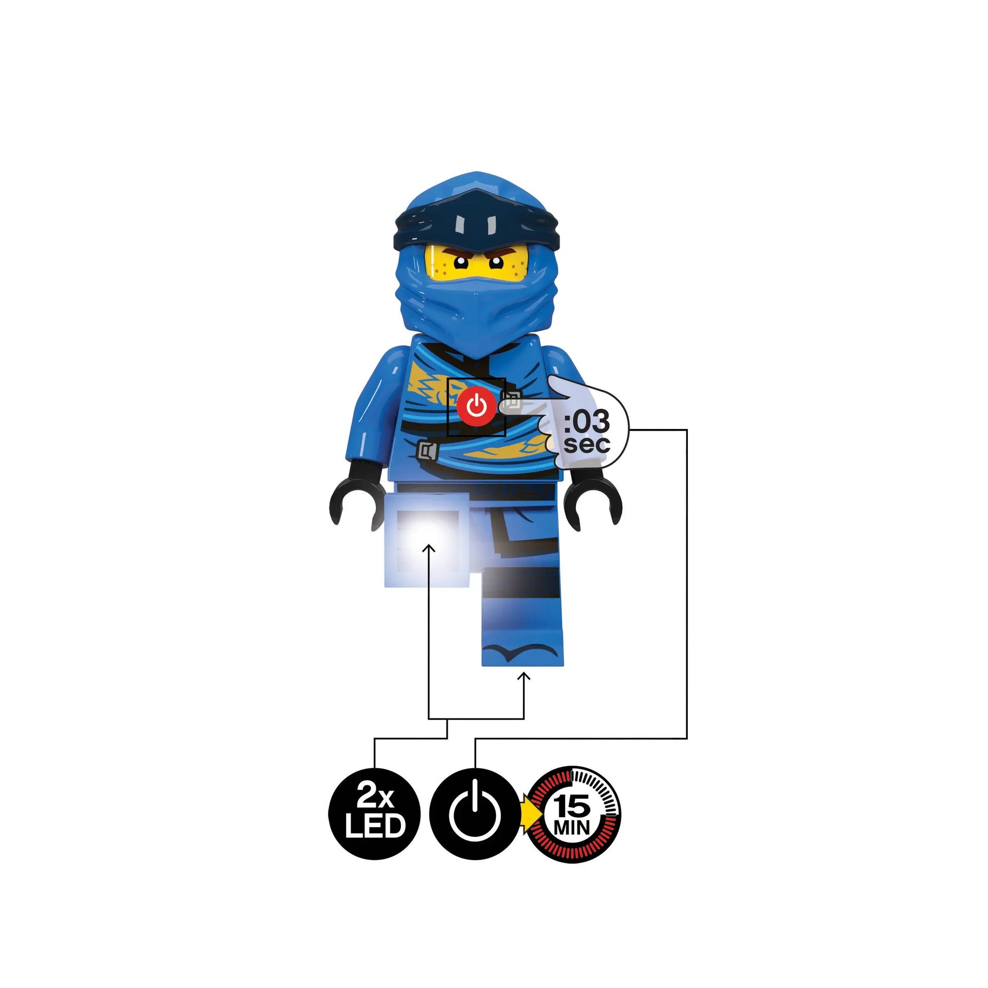 LEGO NINJAGO Legacy Torch Flashlight - Jay (TO37) IQ Hong Kong, Ltd.